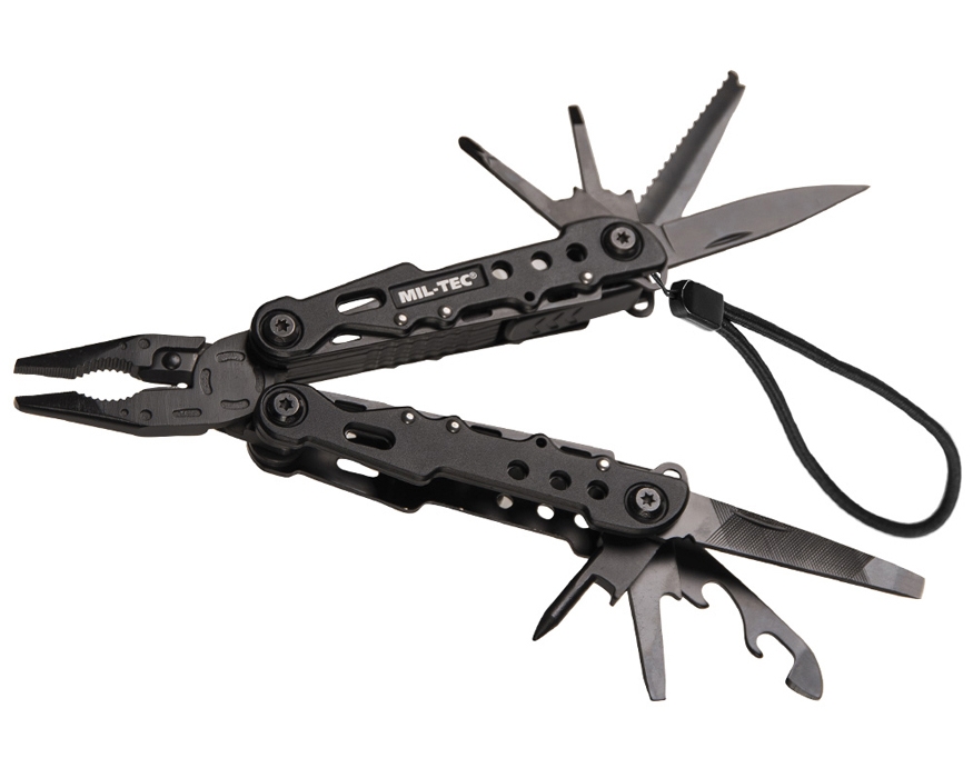 Mil-Tec Multitool Black large mit Etui